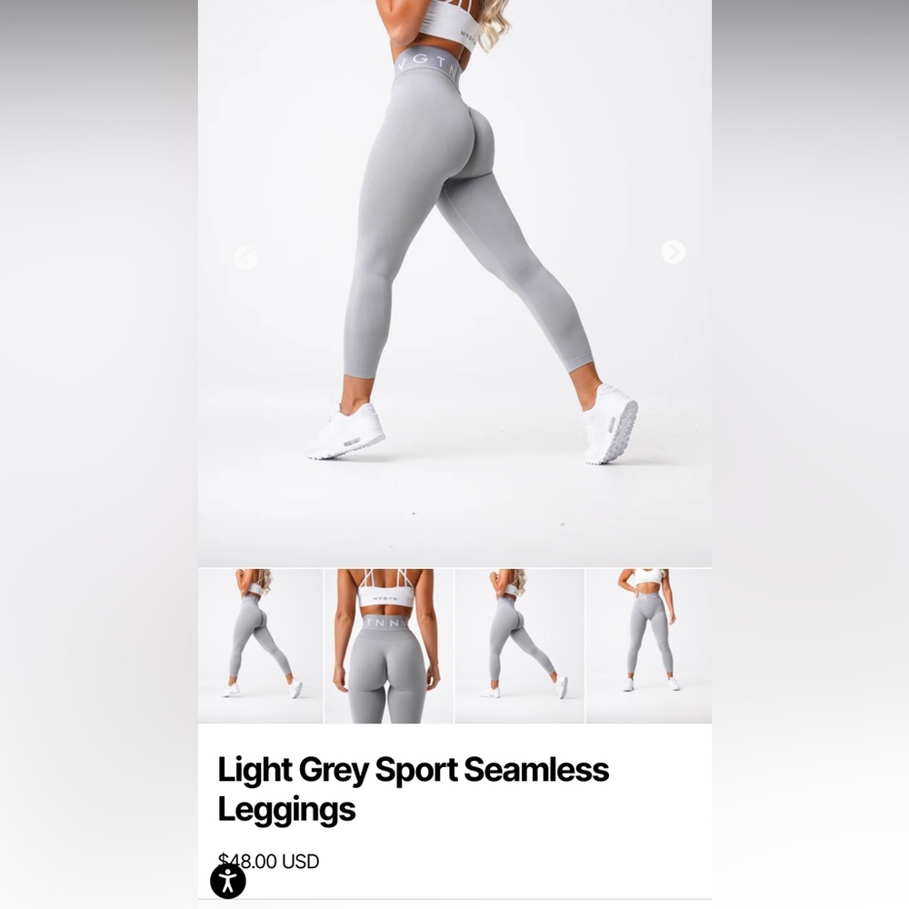 Light gray sports seamless leggings